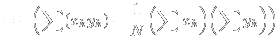 $\displaystyle = - \Bigl( \sum (x_ky_k) - \frac{1}{N} \Bigl(\sum x_k\Bigr) \Bigl(\sum y_k\Bigr) \Bigr)$