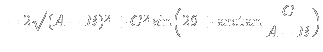 $\displaystyle {} = 2 \sqrt{(A-B)^2+C^2} \sin \Bigl(2\theta + \arctan \frac{C}{A-B}\Bigr)$