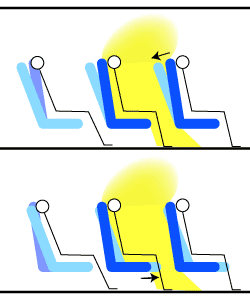 飛行機の座席の図